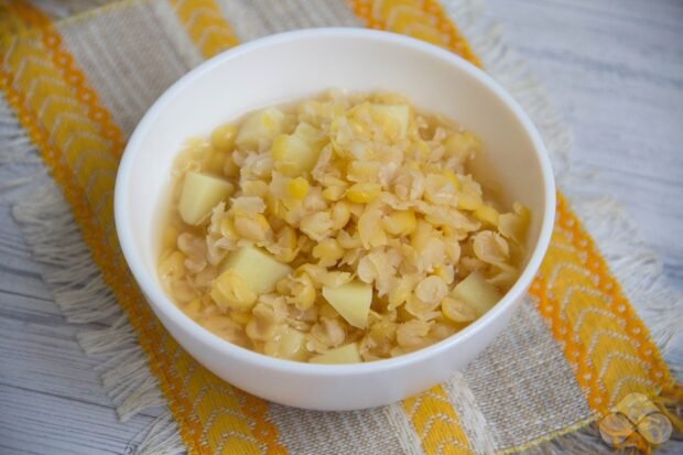 Pea soup without meat and frying: photo of recipe preparation, step 6