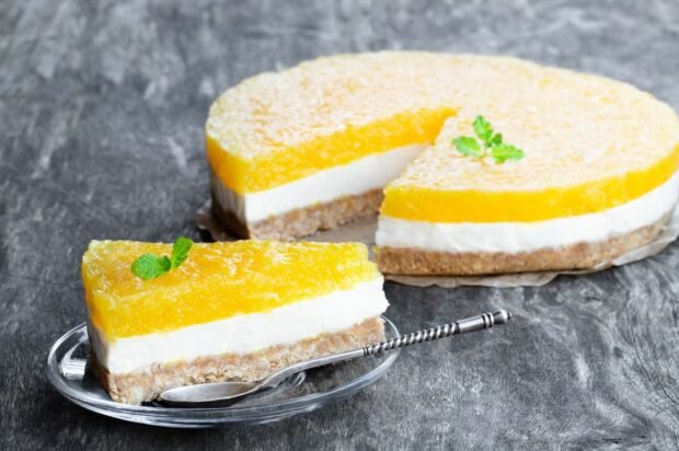 Pineapple cheesecake without baking 