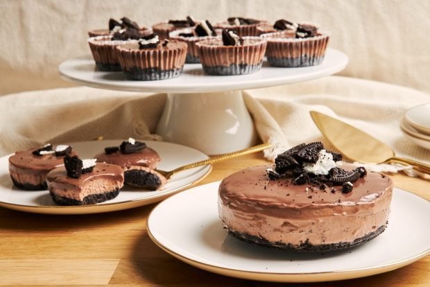 Chocolate cheesecake without baking