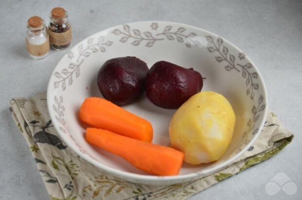 Light vinaigrette with beans: photo of recipe preparation, step 1