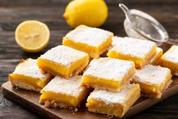 Homemade lemon bar is a simple and delicious recipe, how to cook step by step