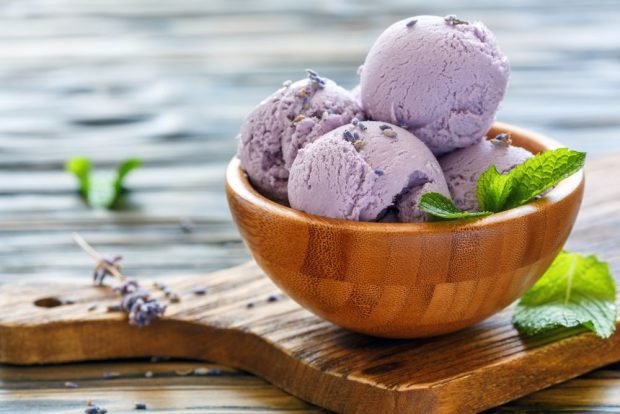 Lavender ice cream