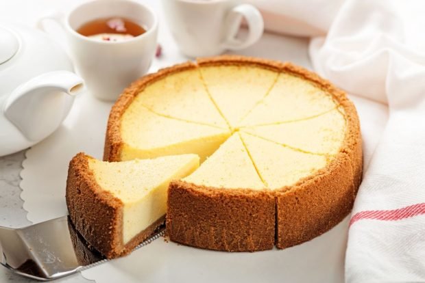 Cheesecake without baking with gelatin 