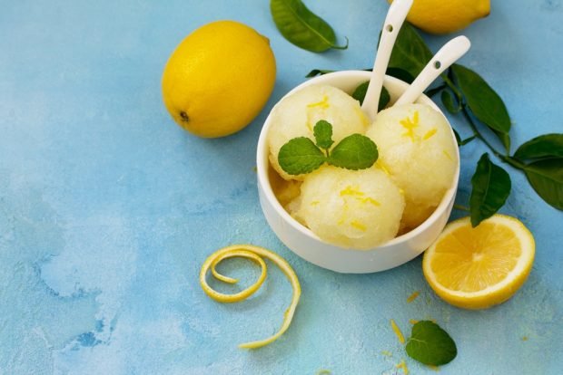 Lemon sorbet is a simple and delicious recipe for cooking step by step