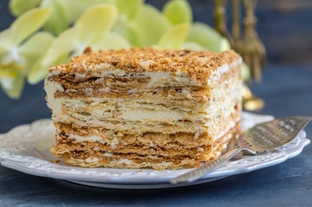 Napoleon cake on beer 