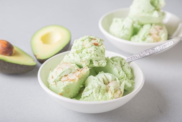 Homemade avocado ice cream