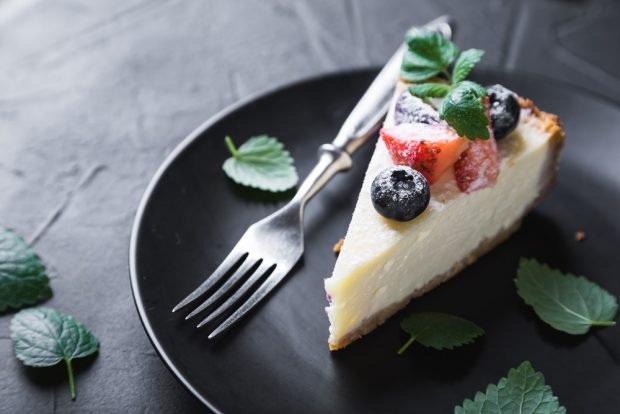 Cottage cheese cheesecake with gelatin 