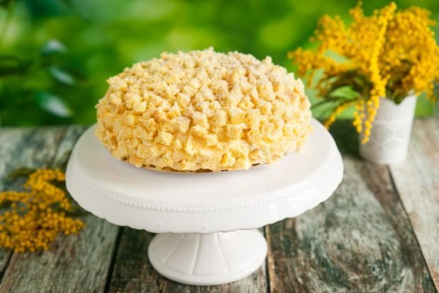 Lean Mimosa cake is a simple and delicious recipe, how to cook step by step