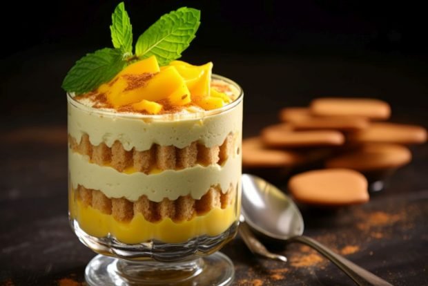 Tiramisu with mango