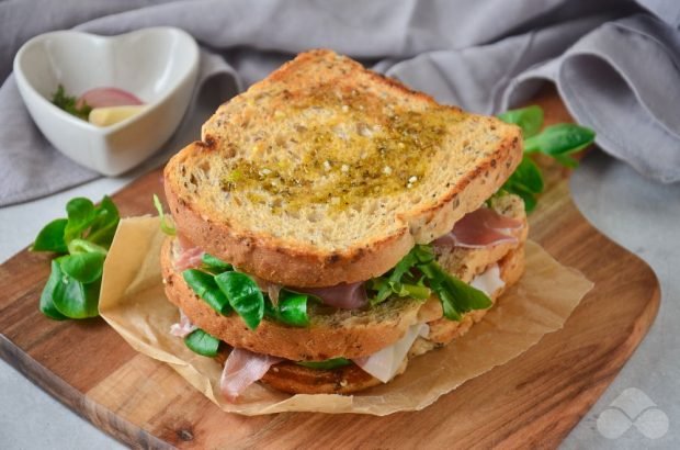 Sandwiches with herbs and jamon – a simple and delicious recipe with photos (step by step)