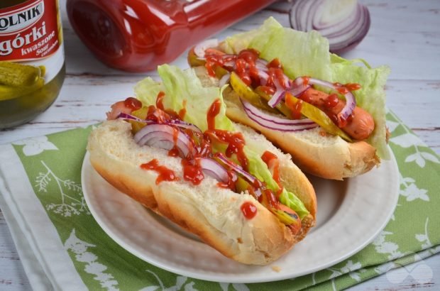 Hot dog with chicken sausage and vegetables – a simple and delicious recipe with photos (step by step)