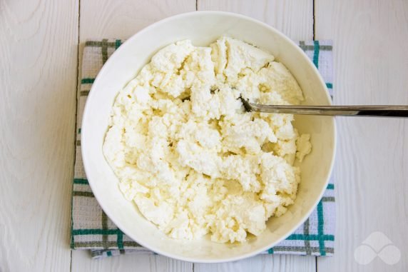 Lavash roll with cottage cheese and herbs: photo of recipe preparation, step 1