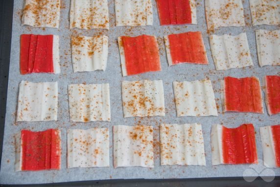 Crab stick chips: photo of recipe preparation, step 2