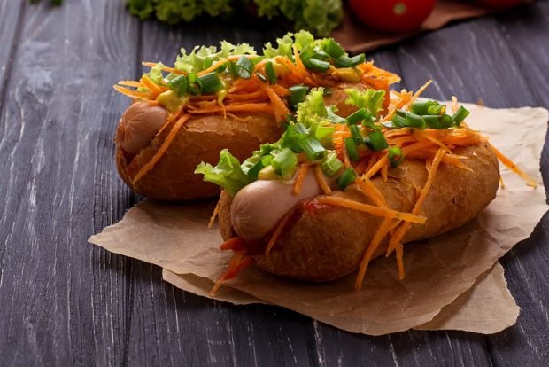 Hot dog with Korean carrots is a simple and delicious recipe, how to cook step by step