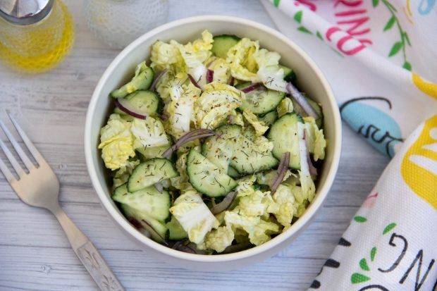 Peking Cabbage Salad with cucumbers