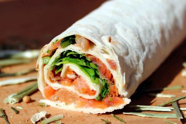 Pita bread roll with fish is a simple and delicious recipe for cooking step by step