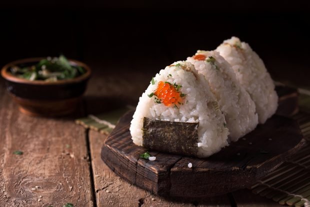 Onigiri with red fish