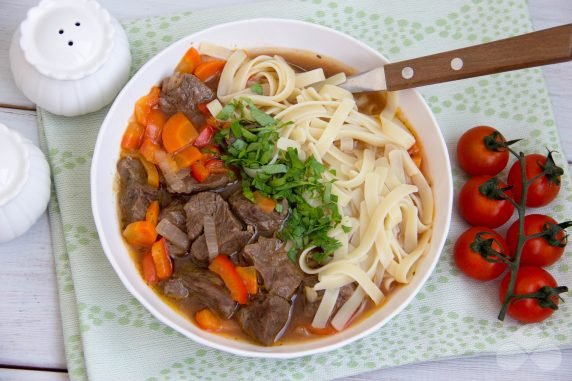 Lagman soup with beef : photo of recipe preparation, step 8