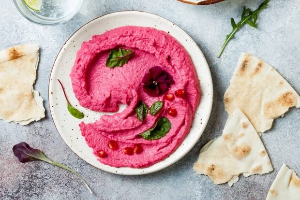 Pink hummus – a simple and delicious recipe, how to cook step by step