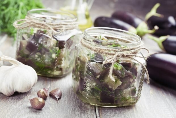 Pickled eggplant with dill and garlic – a simple and delicious recipe, how to cook step by step