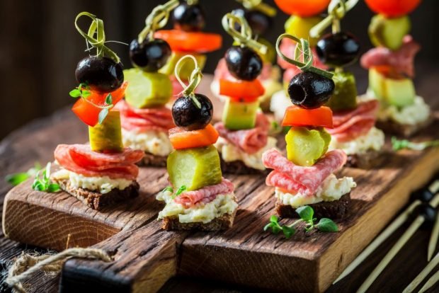 Canapes for a buffet