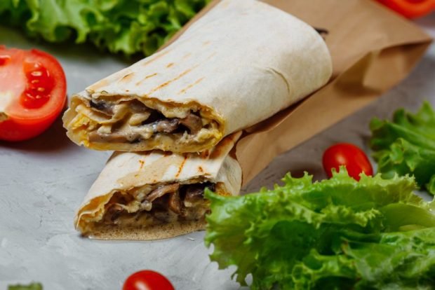 Mushroom shawarma is a simple and delicious recipe, how to cook step by step