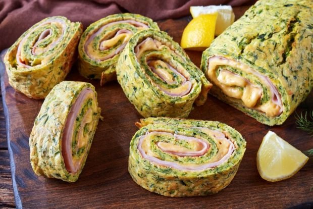 Zucchini roll in the oven 