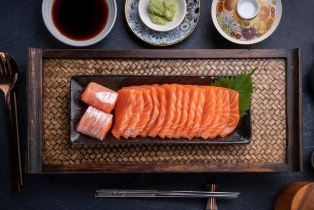 Trout sashimi