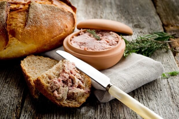 Liver pate with wine and rosemary