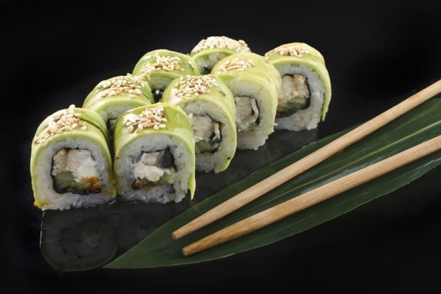 Eel and avocado rolls are a simple and delicious recipe for cooking step by step