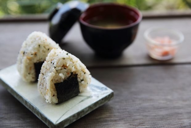 Onigiri with trout