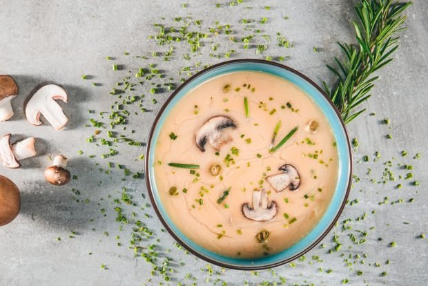 Mushroom and chicken puree soup 