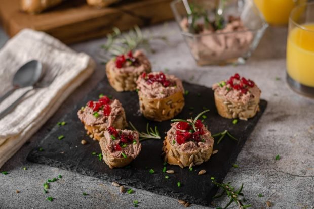 Sandwiches with pate for a festive table