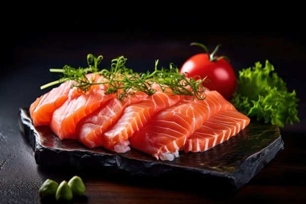 Salmon sashimi