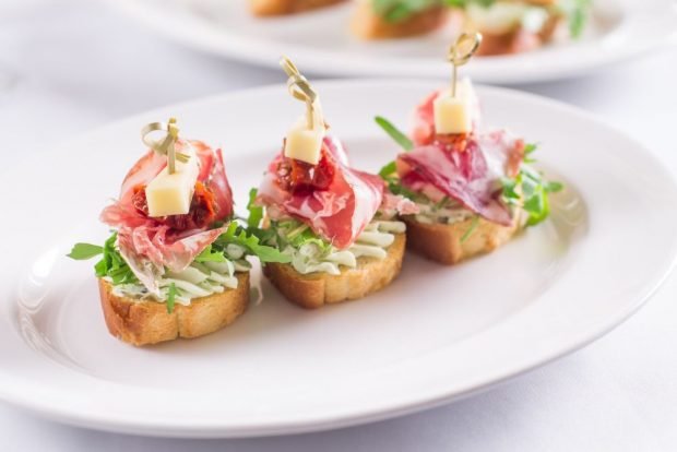 Canapé for a buffet for a wedding 