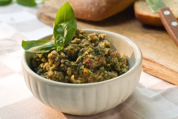 Vegetable caviar with spinach, cilantro and nuts – a simple and delicious recipe, how to cook step by step