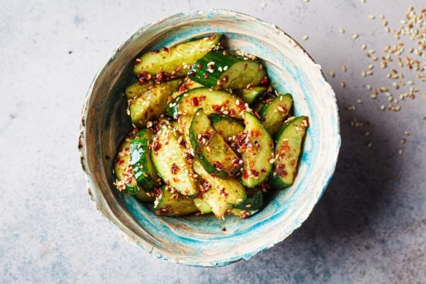 Broken cucumbers in Korean