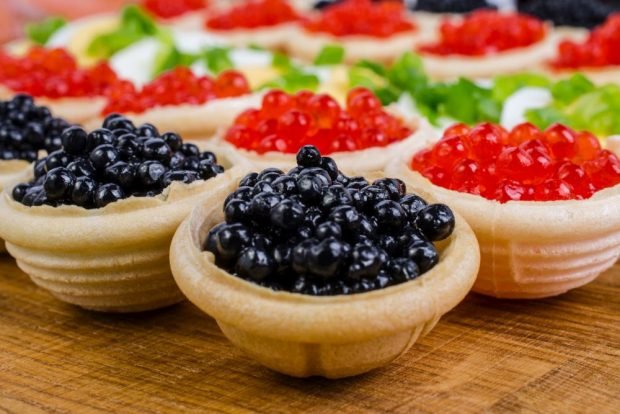 Caviar in tartlets – a simple and delicious recipe, how to cook step by step