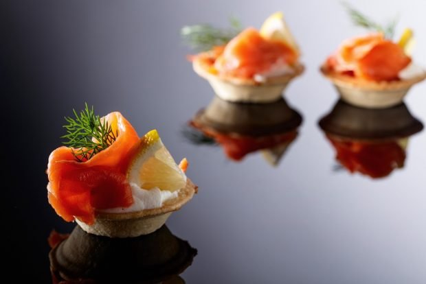 Tartlets with red fish