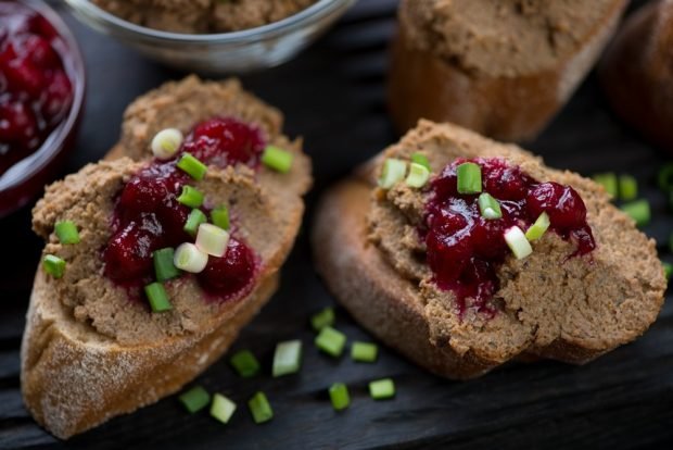 Pork liver pate in an autoclave