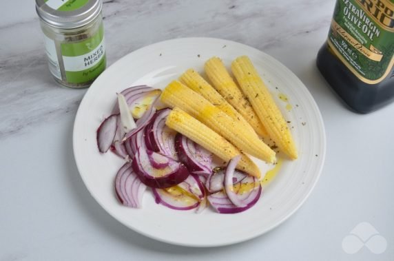 Warm grilled vegetable salad: photo of recipe preparation, step 2