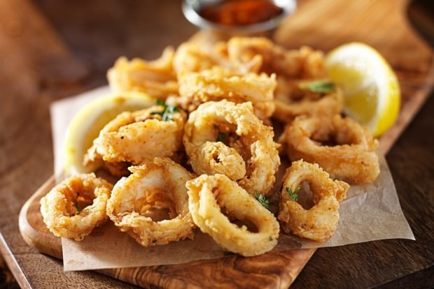 Crispy squid rings