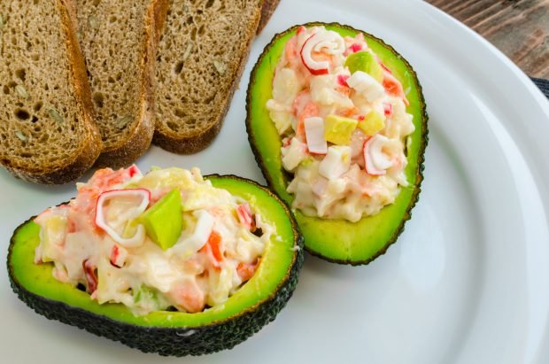 Crab salad with avocado