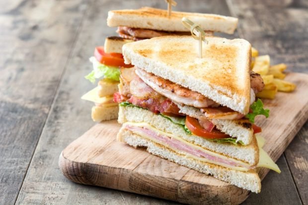 Club Sandwich is a simple and delicious recipe, how to cook step by step