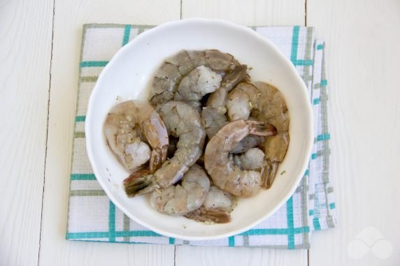 Grilled king prawns: photo of recipe preparation, step 4