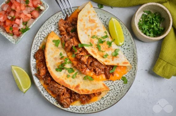 Tacos with beef and salsa: photo of recipe preparation, step 6