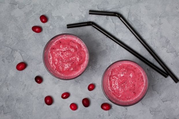 Smoothies with cranberries – a simple and delicious recipe, how to cook step by step