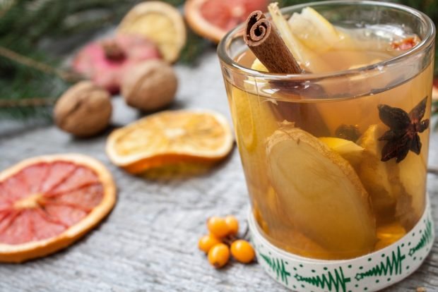 Sea buckthorn tea with orange and ginger 