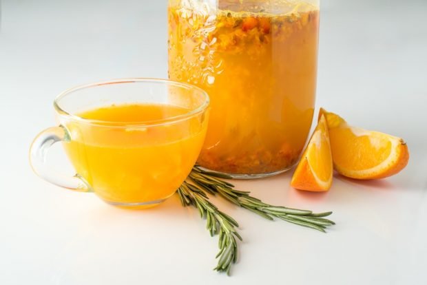 Sea buckthorn tea with rosemary – a simple and delicious recipe, how to cook step by step