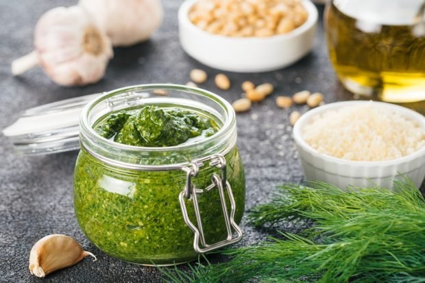 Dill pesto sauce – a simple and delicious recipe, how to cook step by step